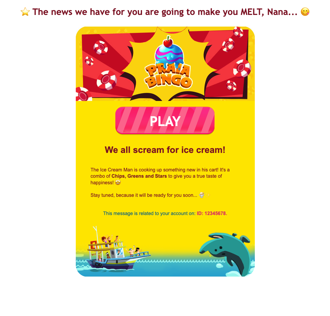 Praia Bingo Ice Cream Offer