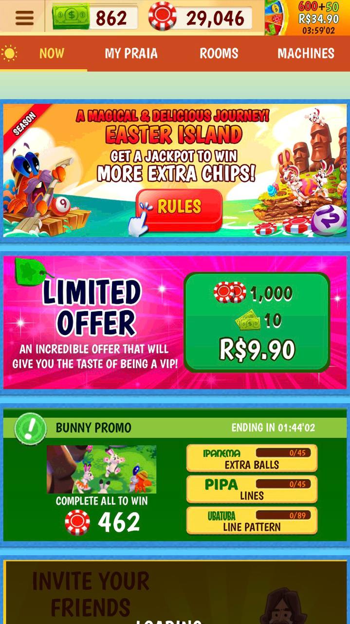 Praia Bingo main lobby