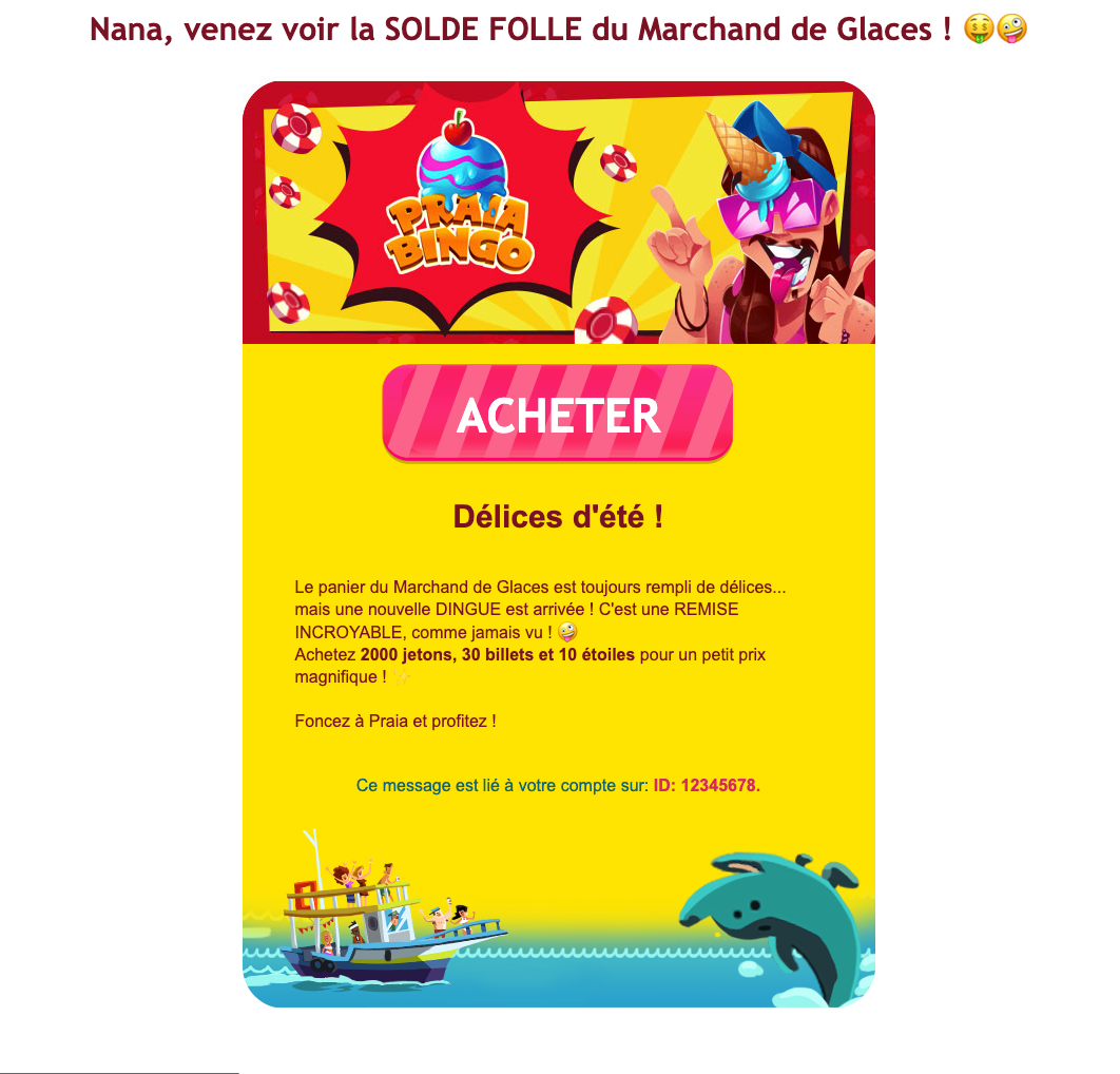 Praia Bingo Ice Cream Offer