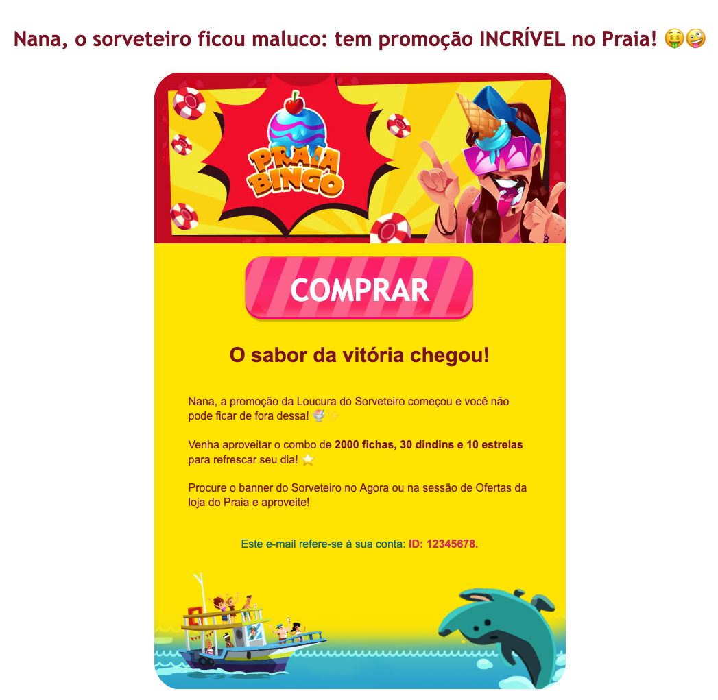 Praia Bingo Ice Cream Offer