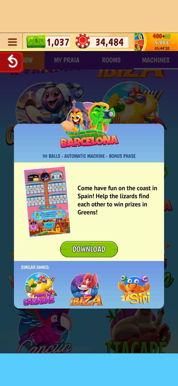 Praia Bingo Barcelona game description
