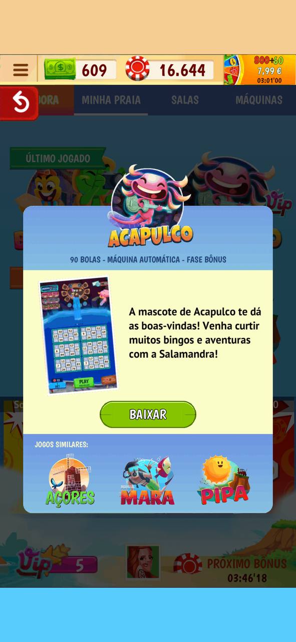 Praia Bingo Acapulco game description